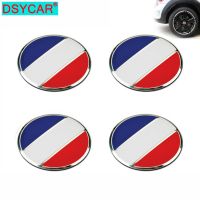 【cw】 DSYCAR 4Pcs/lot 56mm Flag Alloy Car Hub Caps Sticker Emblem for Citroen Renault Bugatti 【hot】