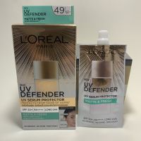 1 กล่อง ลอรีอัล ปารีส ยูวี ดีเฟนเดอร์ 5.5 มล.x6ซอง LOREAL PARiS UV Defender Serum Protector 5.5 ml.X6pc