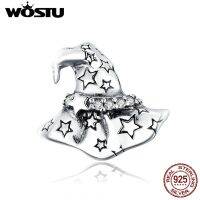 WOSTU 925เงินสเตอร์ลิงหมวกแม่มดวันฮาโลวีนSilver Charmเดิมสำหรับแบรนด์เครื่องประดับDIYทำผู้หญิงของขวัญZBSCC1621