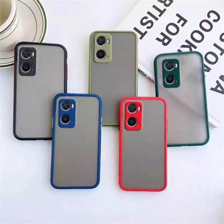 case-oppo-a76-เคสกันกระแทก-เคสนิ่ม-tpu-ปุ่มสีผิวด้าน-กันรอยกล้อง-ขอบนิ่มหลังแข็ง-เคส-oppo-a76-ส่งจากไทย