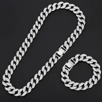 Men Chain Neklace Mens Hip-Hop Chains Gold Chain Studded Large Heavy Cuban Chain HIP HOP Jewelry Necklaces Iced Out Chain