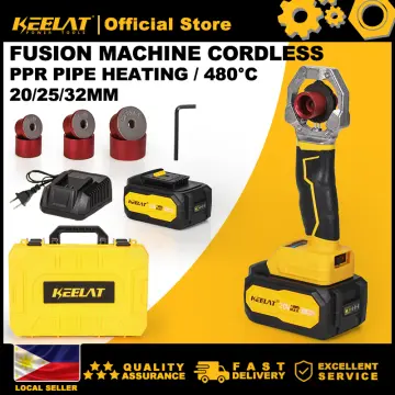 21V Battery Powered Cordless PE/PPR Water Pipe Melter Plastic Welding  Machine