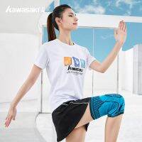 original 2023 New Fashion version kawasaki/Kawasakis new badminton clothing for men and women fashionable fresh sports T-shirts quick-drying and breathable