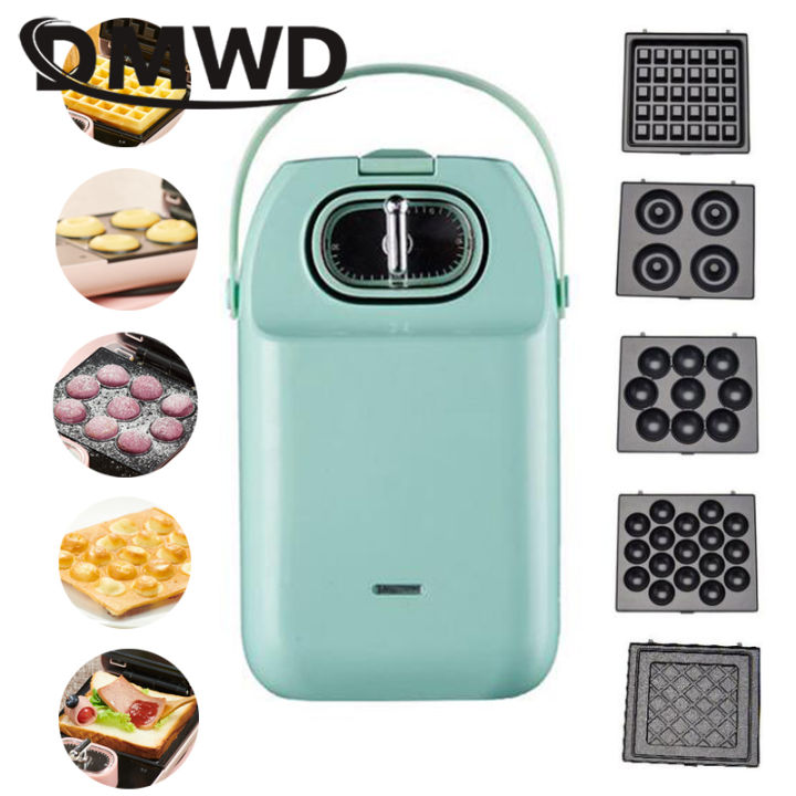 multifunctional-donut-cake-light-food-waffle-machine-sandwich-maker-iron-toaster-panini-grill-pressure-toaster-changeable-plates