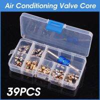 【hot】 39Pcs Car Air Conditioner Cores Assortment A/C Shrader Core   R134A R12 Valves Accessories