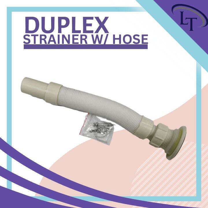 PVC DUPLEX STRAINER WITH HOSE FOR KITCHEN SINK Lazada PH