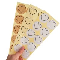 500piece Round heart sealing stickers handmade Valentines Day Seal Labels Box Tag cowhidetransparentwhite wholesale 35mm