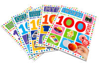 100 words Sticker Activity Book 5 volume set of vehicles animal ocean 100 words Sticker Activity Book English original interesting sticker interactive coloring book English cognitive enlightenment picture book