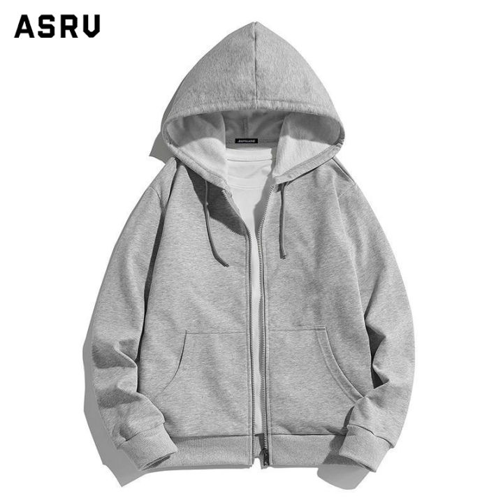 asrv-เสื้อฮู้ดชาย-เสื้อมีฮู้ดผู้ชาย-hoodie-เสื้อกันหนาว-ผู้ชาย-เสื้อสเวตเตอร์ถักแขนยาวผู้ชายสไตล์เกาหลีอินเทรนด์แจ็คเก็ตคลุมด้วยผ้าสบายๆหลวมซิปด้านบนขนแกะหนาแจ็คเก็ตคลุมด้วยผ้า