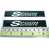 ราคาต่อ 2ชิ้น สติกเกอร์เรซิ่น สติกเกอร์ SPOON SPORTS 11 x 1.8 cm. หนา 1 มิล