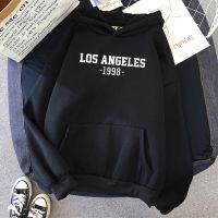 Los Angeles 1998 Letter Hoodies Female Creative Design Streetwear Crewneck Fleece Sweatshirt Vintage Hip Hop Hoody For Women