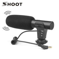 SHOOT 3.5mm Stereo Camera Microphone VLOG Photography Interview Digital Video Recording Microphone for Nikon Canon DSLR Camera