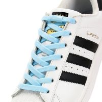 【HOT】❈▤◐ Metal lock shoelaces Elastic Quickly put on and take off 1 second Flat No tie shoelace Shoe Accessories Lazy lace