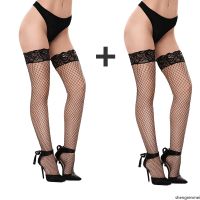 [ใหม่] 2คู่ Fishnet ถุงน่องต้นขา Sheer Lace Tops ถุงน่องซิลิโคนถุงน่องไนลอน Pantyhose สำหรับหญิงสาววาเลนไทน์39; S ของขวัญวัน