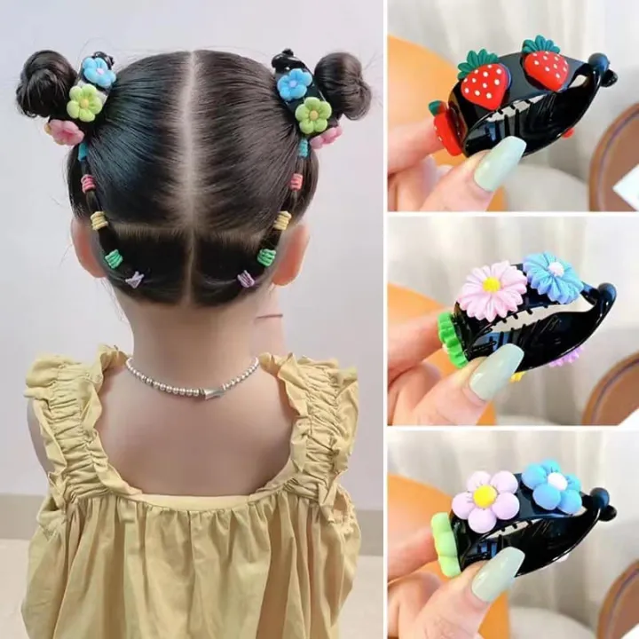 1pc random design Head Clip for Women Fashion Kids Korean Ponytail Hair  Clamps Lazy Ball | Lazada PH