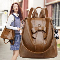 Women Quality PU Leather Backpack for Girls Casual Daypack Shoulder Bag Travel Anti-theft Backpack Black Brown Vintage Rucksack