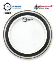 หนังกระเดื่อง Aquarian SX22 รุ่น Studio-X ขนาด22นิ้ว หนังใสชั้นเดียว พร้อมวงแหวนซับเสียง