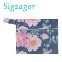 [Sigzagor] 1 Small Mini Wet Bag Reusable For Mama Cloth Sanitary Menstrual Pad Tampon Bib Zippered