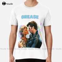 Sandy And Danny Grease Olivia Newton John John Travolta Grease T-Shirt Anime T Shirts Fashion Creative Leisure Funny T Shirts