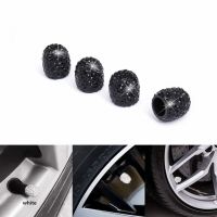 4PCS Screw Car Accessories Motorcycle Wheel Caps Crystal Valve cap Car Charms Tire Rim Stem Diamond Shining