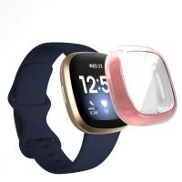 ：》’【 Lightweight Anti-Fall Watch Case For Fitbit Sense/Fitbit Versa 3 Soft TPU Flexible Cover Full Protective Bumper Accessory