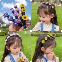 ✵❖▼ 2023 New Childrens Sweet Cute Flower Cartoon Braided Hair Band Hairpin Jewelry Girl Accessories Headwear