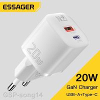 Hot✿ เครื่องชาร์จ GaN USB TypeC 20W ตัวชาร์จไฟสำหรับ iPhone หน้าจอ/สูงสุด/iPad Huawei/Samsung ชาร์จ QC3.0