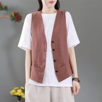 【HOT】☎ Women`s Classic Cotton Business Offical Waistcoat Sleeveless Coat Outerwear