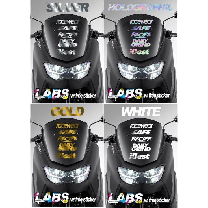 Nmax V1 V2 Visor Sticker Set Weatherproof Quality Made Lazada PH