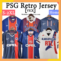 Ready Stock PSG Retro Jersey Shirts Away Men Football Jersey Size: S-2XL PSG Home Jersey Retro Soccer Jersey PSG 90/92 98/99 01/02 02/03 12/13 92/93 95/96 Classic Jersey Football Shirts Football Classic Retro Jersey Sports Football Shirt