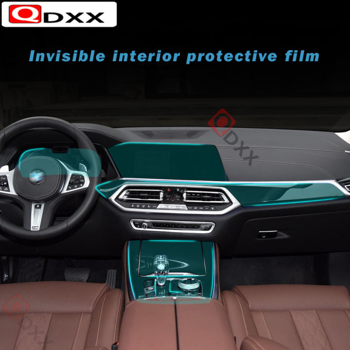 สำหรับ-bmw-x5-g05-18-22ภายในรถป้องกันหน้าจอคอนโซลกลางนำทางแสดงเกียร์-tranparent-tpu-ฟิล์มป้องกันสติ๊กเกอร์