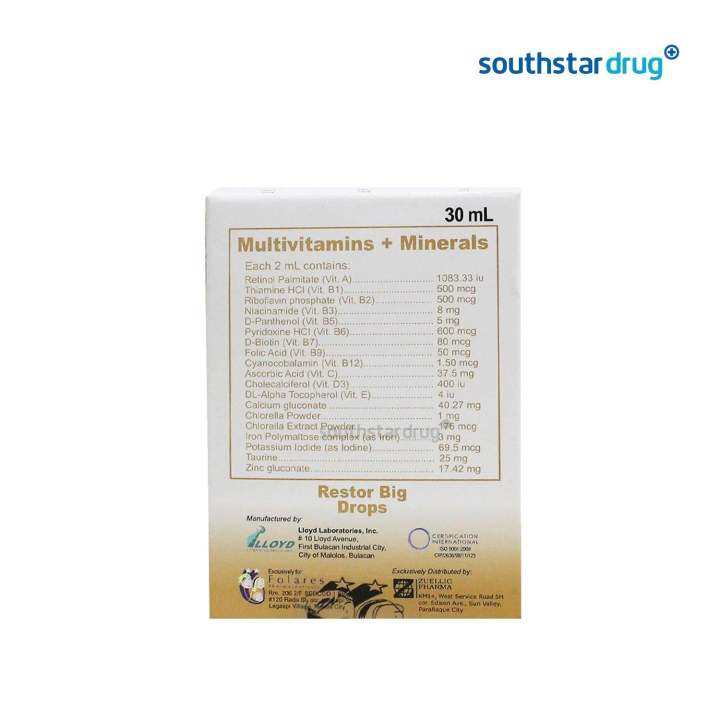 Restor Big 30 ml Drops | Lazada PH