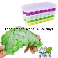 Silicone Ice Maker para Cozinha  Molde de Bandeja de Gelo  Fácil Liberação  Food Grade  Whisky Cocktail Acessórios  37 Grid