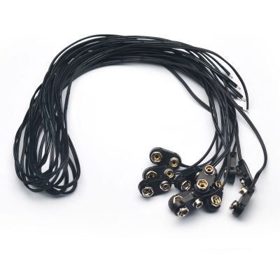 50Pcs Lead Wire for 9V-6F22 Battery Clip Holder Connectors Plug Snap Type Soft Battery Buckle for Bass Guitar Active Pickup