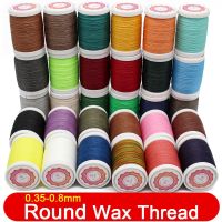 0.35/0.45/0.55/0.65/0.8mm Leather Crafts DIY Hand Sewing Wax Thread Multi strand Woven Round String for Handicrafts Decoration