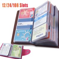 12/24/108 Card Slots Business Credit Card Bank Card Holder PU Leather Card Wallet