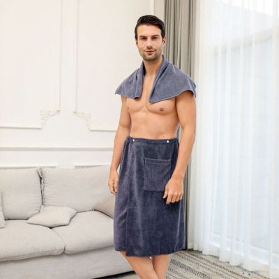 ชุดผ้าขนหนูชายหาดผ้าเช็ดตัวไมโครไฟเบอร์สำหรับ Men39ผ้าเช็ดตัวในบ้าน1ชุด