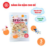 3 gói bánh ăn dặm viên Boro 90g gói, giàu chất xơ canxi