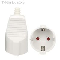 White 250v 16a Male Female Assembly Receptacle connector french Russia Korea German EU Schuko power cord wired cable plug Socket