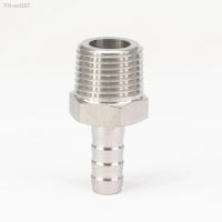 High Pressure Hose Barb I/D 12mm x 1/2 quot; BSPT Male Thread 304 Stainless steel coupler Splicer Connector fitting Fuel Gas Water