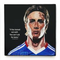 Fernando Torres #1 เฟอร์นานโด ตอเรส Chelsea เชลซี รูปภาพ​ติด​ผนัง​ pop art พร้อมกรอบและที่แขวน ฟุตบอล​ กรอบรูป​​ ของขวัญ​​ แต่งบ้าน รูปภาพ