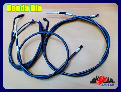 HONDA DIO CABLE SET - FRONT BRAKE (104 cm) &amp; REAR BRAKE (170 cm) &amp; THROTTLE (185 cm) "HIGH QUALITY" // ชุดสายเซ็ท - สายเบรกหน้า สายเบรกหลัง สายคันเร่ง