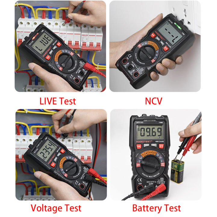 professional-digital-multimeter-mini-automotive-multimeter-habotest-ht113c-auto-range-600v-10a-ac-dc-ohm-capacitance-hz-tester