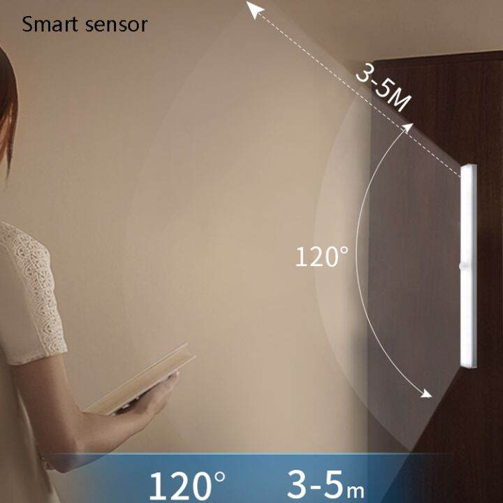โคมไฟ-led-ระบบเหนี่ยวนำร่างกายมนุษย์-แถบยาวแถบชาร์จไฟในตู้ขนาด21ซม
