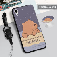 สำหรับ HTC Desire 728/816/820/828/D12 Plus เคสซิลิโคนอ่อนนุ่มพร้อมแหวนและเชือก