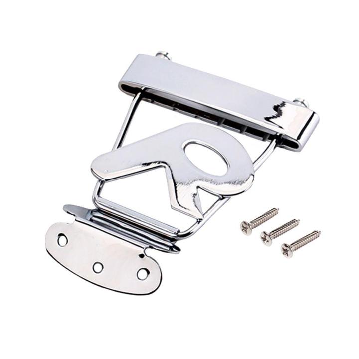 trapeze-tailpiece-r-6-gitar-senar-ของแท้สำหรับ-archtop-ชิ้นส่วนสะพานกีตาร์เบสแจ๊ส