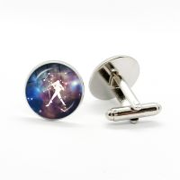 【hot】 for Mens Luxury 12 Constellation Signs Shirt Cuff Links Wedding Business Lawyer Men Jewelry Birthday Gifts