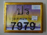 กรอบป้ายทะเบียนสีทอง 024945