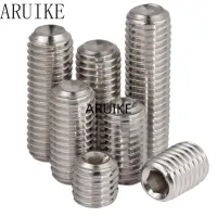 50pcs/Lot M3x6 mm M3x6 304 Stainless Steel Hex Socket Head Cap Screw Bolts set screws with cup point