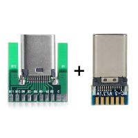 ✢☁ USB 3.1 Type C Female/Male Socket Connector Plug SMT Type With PC Board DIY 24pin